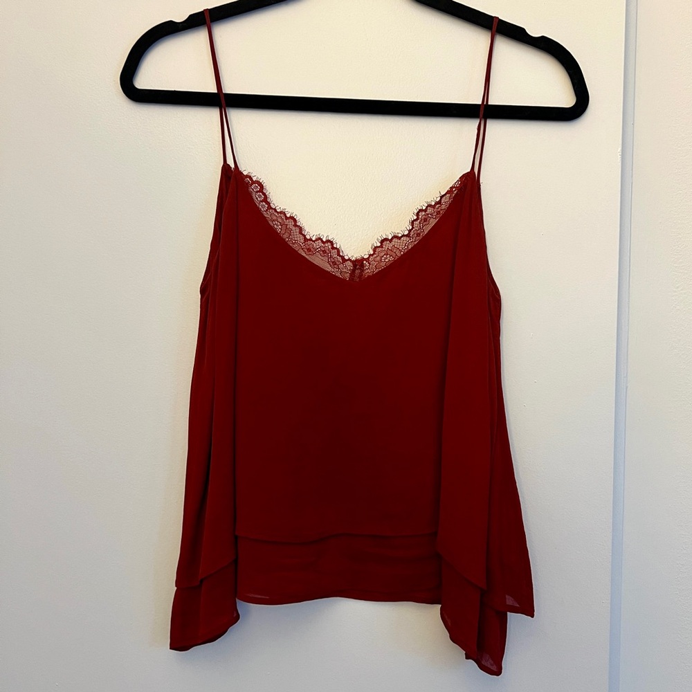 Red lace Zara cami